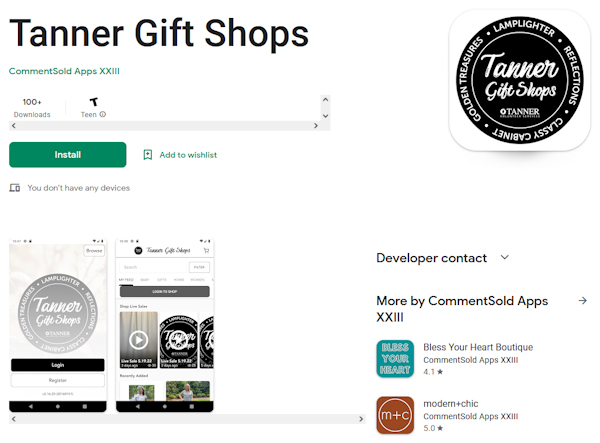 App on the Google Play store